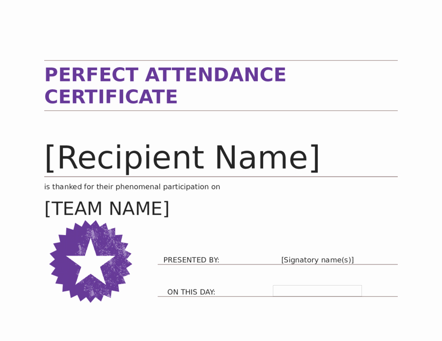 Perfect attendance Certificate Pdf Fresh 2019 Certificate Of attendance Fillable Printable Pdf