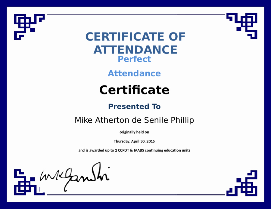 Perfect attendance Certificate Template Free Inspirational Blank Certificate Of attendance Perfect