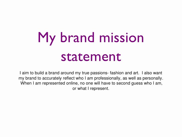 Personal Brand Statement Examples Fresh Personal Brand Slides