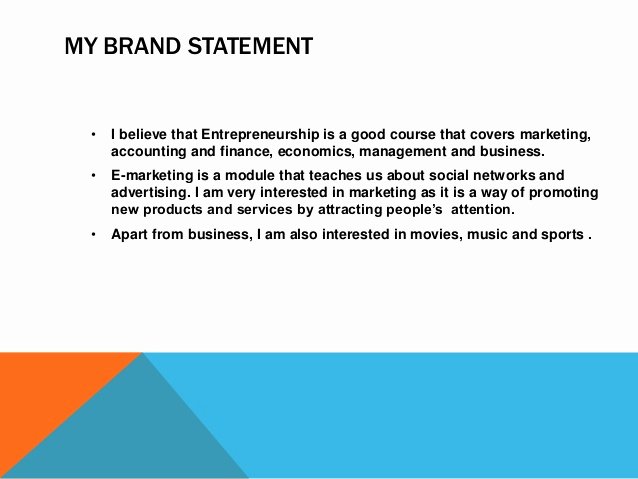 Personal Branding Statements Fresh Personal Brand