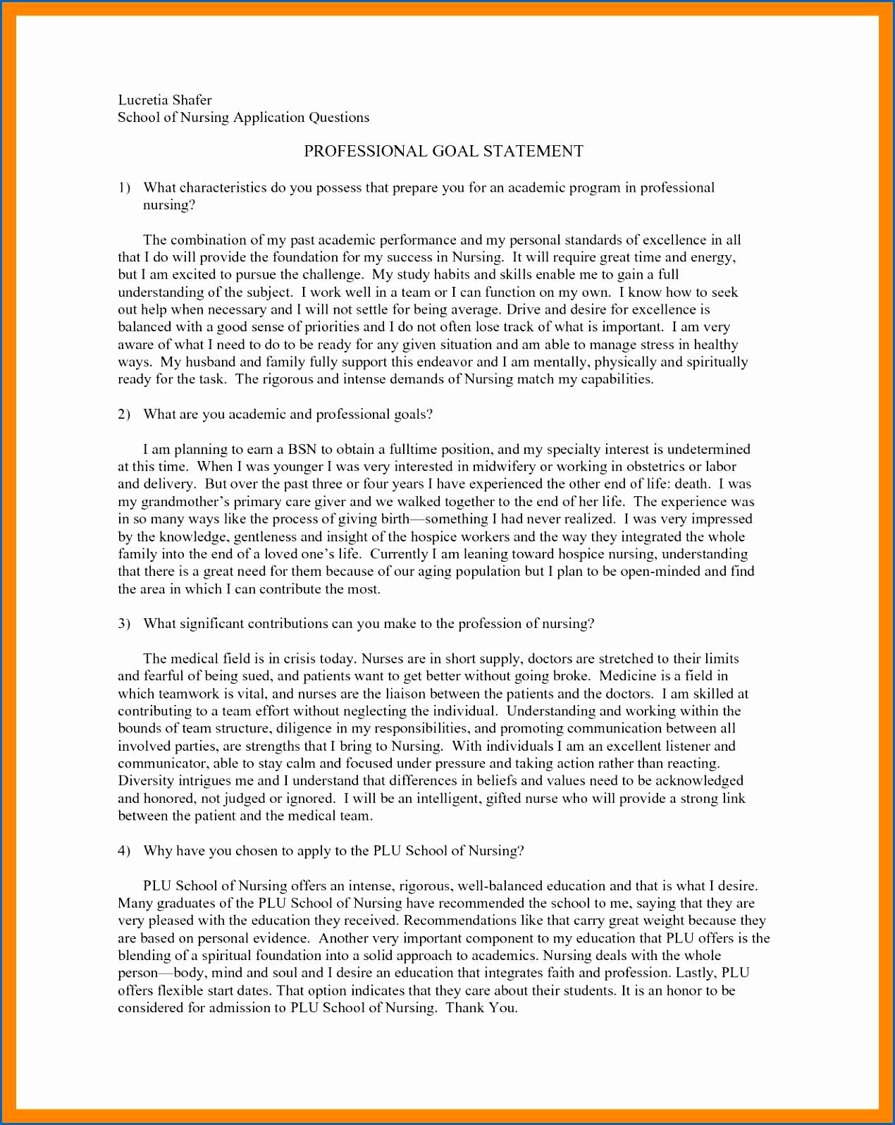 Personal Goal Statements Examples New 11 12 Examples Of Professional Goals