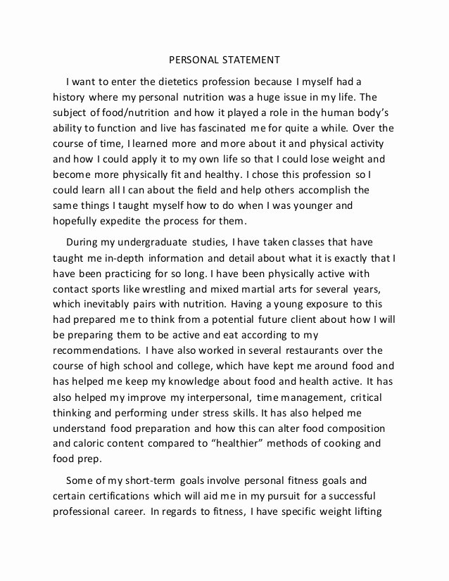 √ 20 Personal History Statement Example ™ Dannybarrantes Template