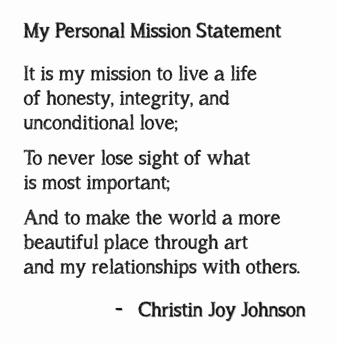 Personal Mission Statement Template for Students Awesome Personal Mission Statement