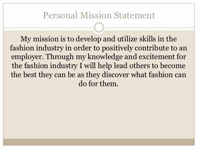 Personal Mission Statement Template for Students Inspirational Personal Mission Statement Examples for High School