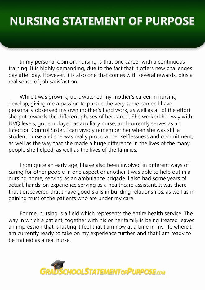 Personal Statement for Nursing School Lovely Purpose Of A Personal Statement the Following Lists the