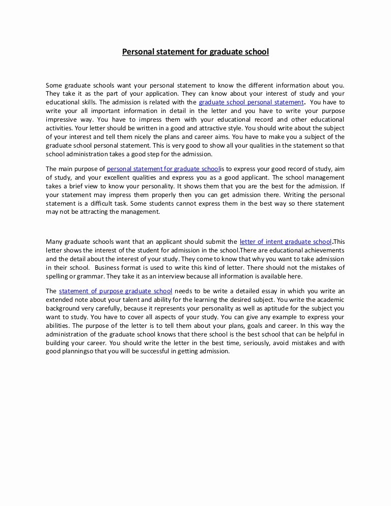 Personal Statement for Phd Application Sample Best Of Personal Statement for Graduate School 37