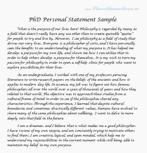 Personal Statement for Phd Application Sample Inspirational Phd Personal Statement Sample