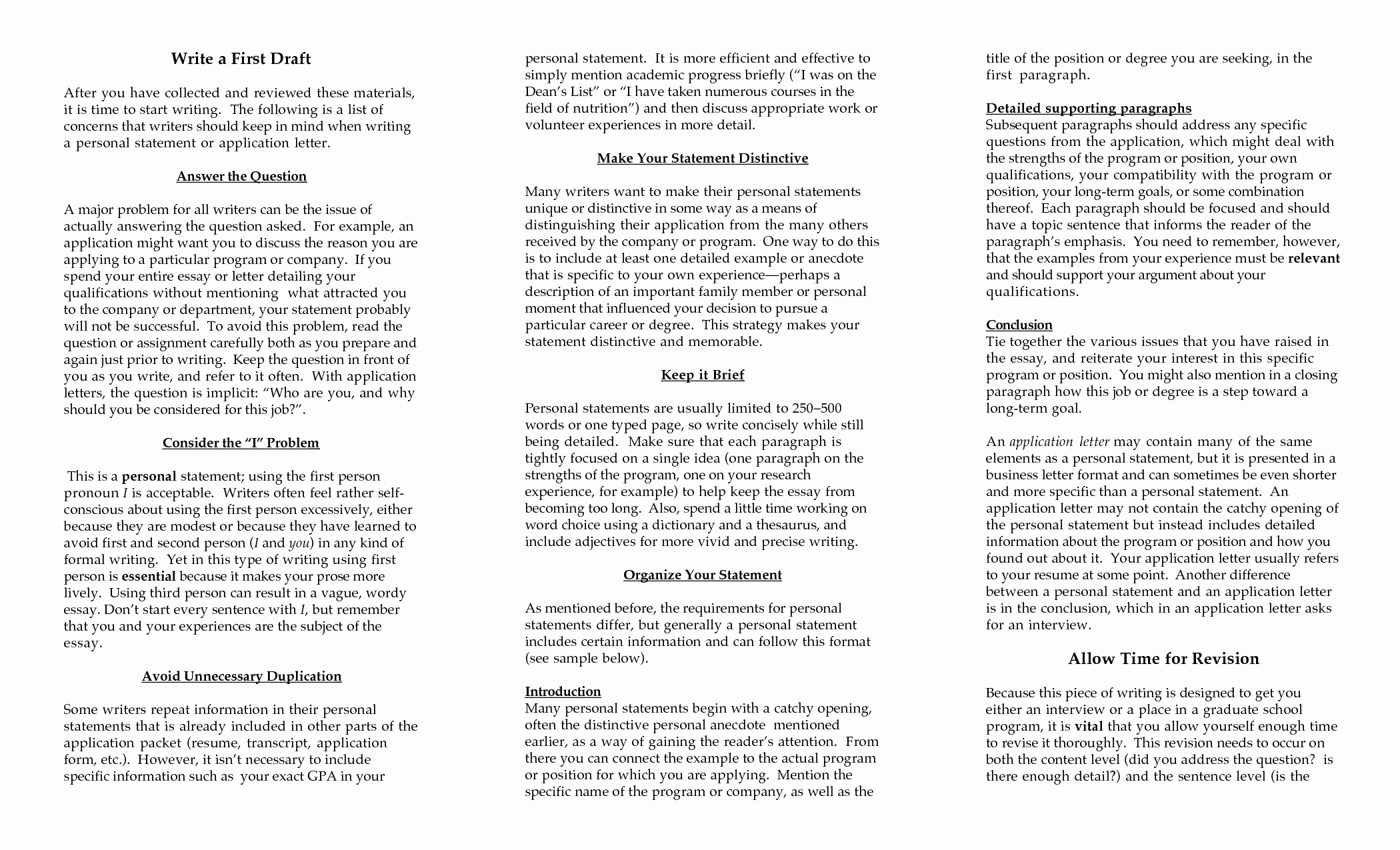 Personal Statement Sample for Job Unique Personal Statement Examples for Jobs – Printable Month