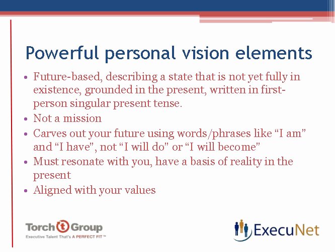 Personal Vision Statement Template Awesome Execunet Personal Vision Statement Necessary to Be Ing