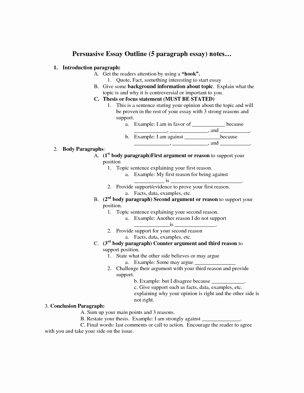 Persuasive Outline Sample Best Of Argumentative Essay Outline Template Doc Home Apk