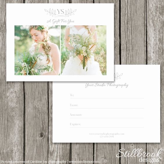 Photography Gift Certificate Template Free Unique Graphy Gift Card Template Gift Certificate
