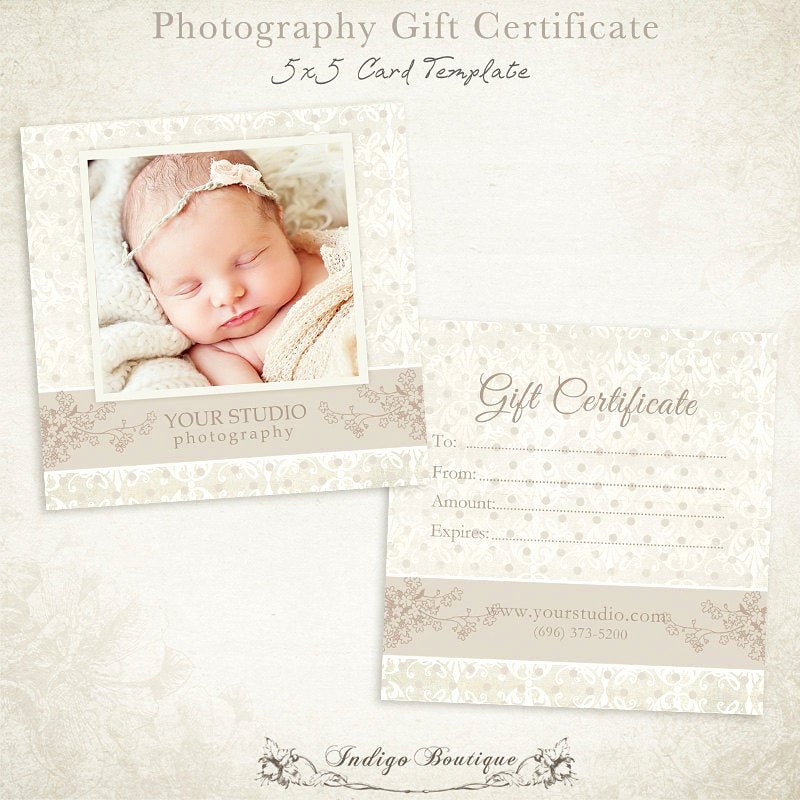 Photography Gift Certificate Template Luxury Graphy Gift Certificate Photoshop Template 007 Id0105