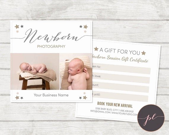Photography Session Gift Certificate Template Lovely Gift Certificate Template Newborn Session Photography T