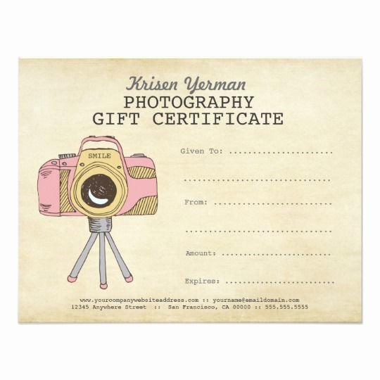 Photography Session Gift Certificate Template Lovely Grapher Graphy Gift Certificate Template