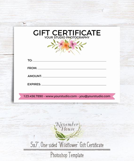 Photoshop Gift Certificate Template Luxury Graphy Gift Certificate Template Shop Template