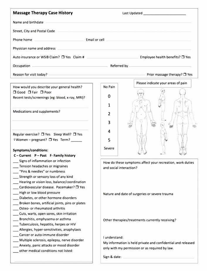 Physical therapy Intake form Template Fresh 10 Physical therapy Intake form Template Jruai