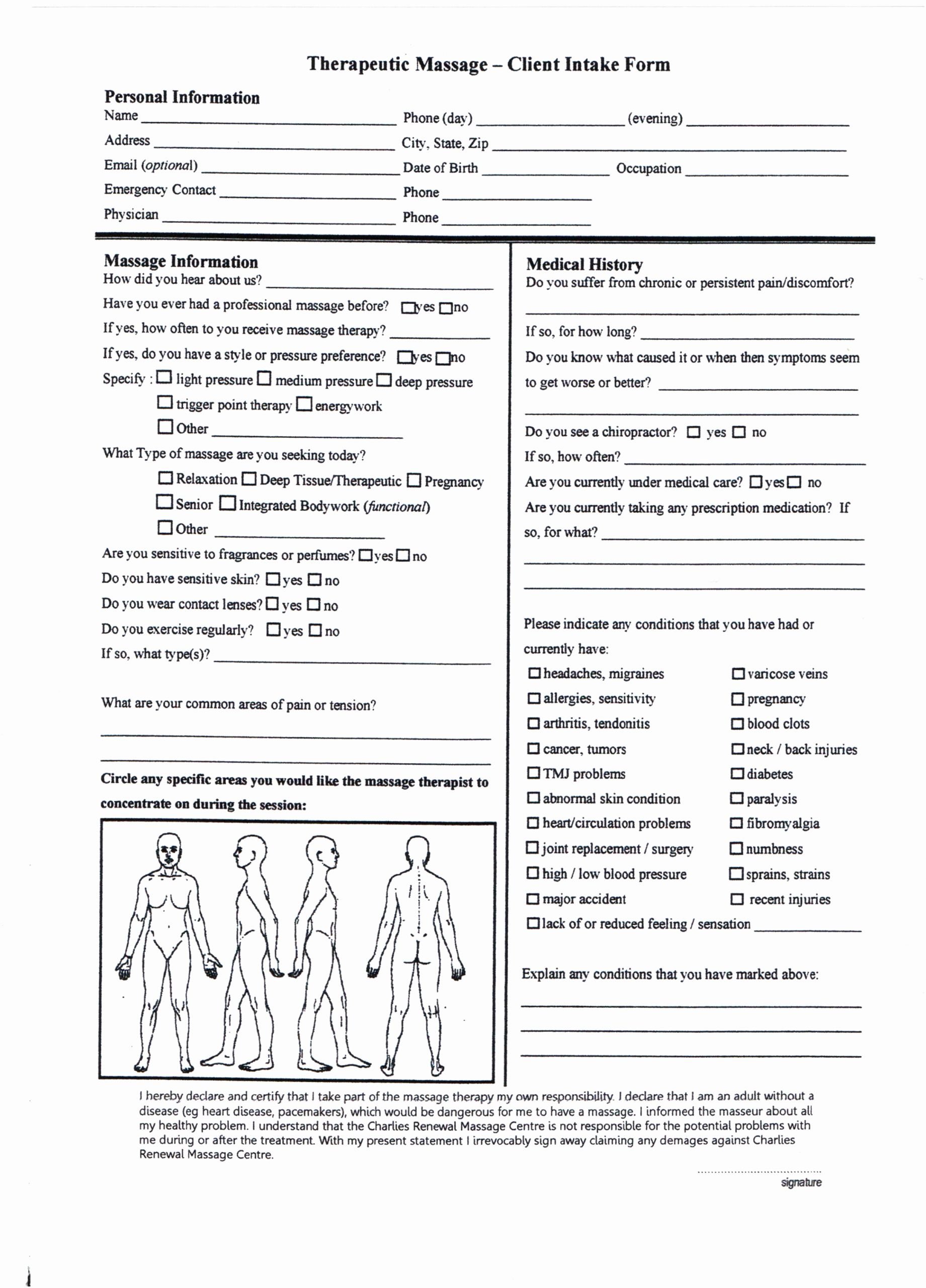 Physical therapy Intake form Template New 10 Physical therapy Intake form Template Jruai