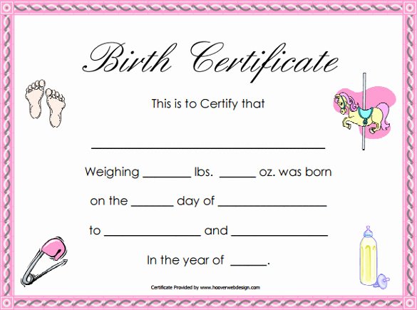 Pictures Of Blank Birth Certificates Beautiful Birth Certificate Templates