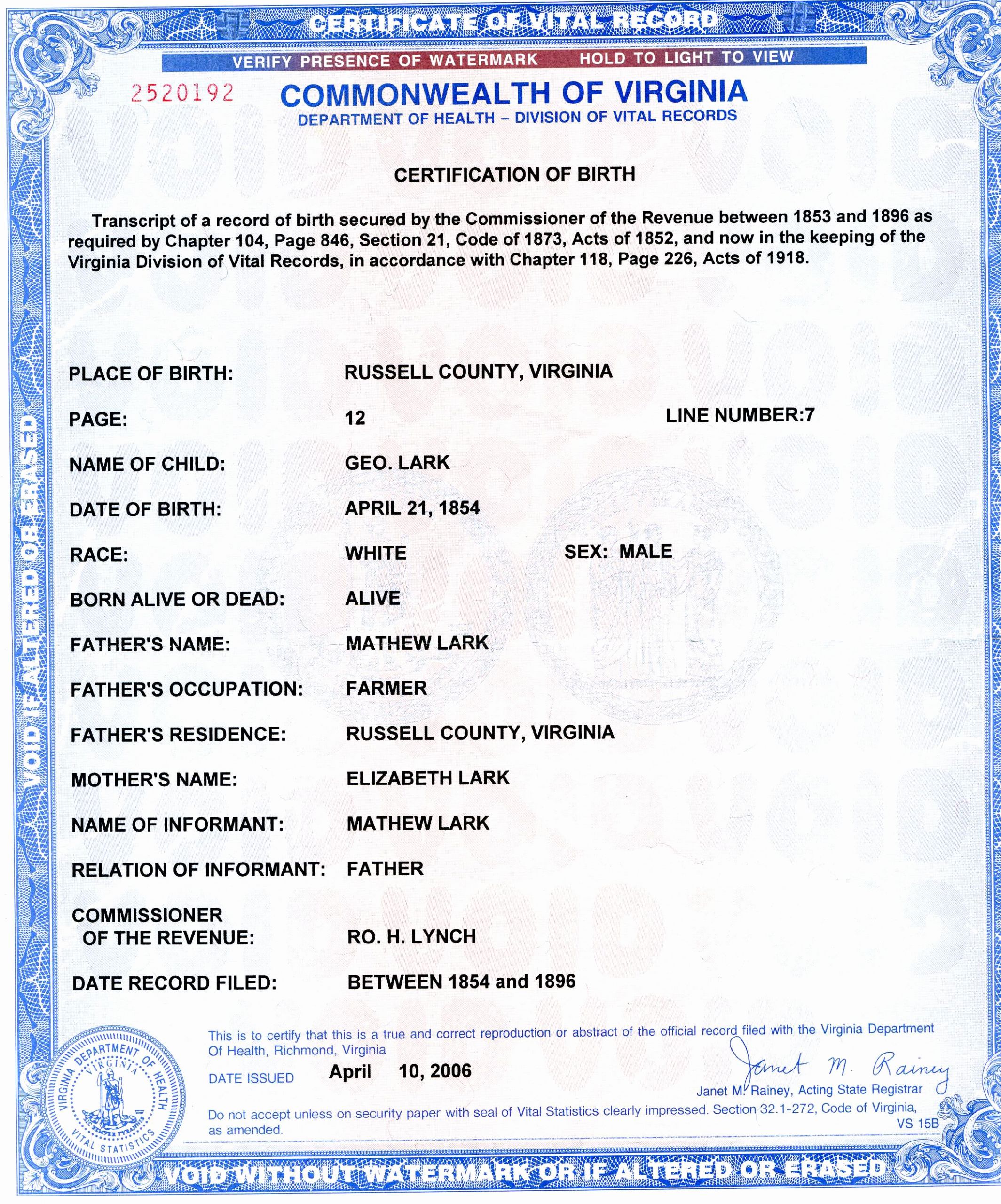 Pictures Of Blank Birth Certificates Elegant Virginia Birth Certificate