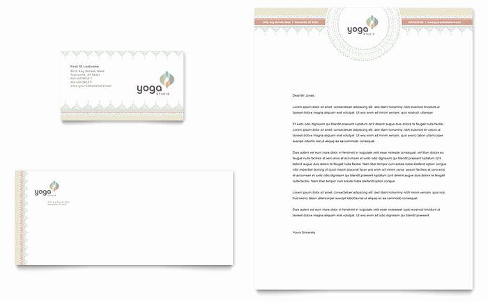 Pilates Gift Certificate Template Inspirational Pilates &amp; Yoga Business Card &amp; Letterhead Template Design