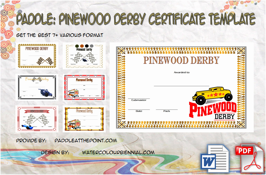 Pinewood Derby Certificate Template Awesome Pinewood Derby Certificate Template 7 Greatest Designs