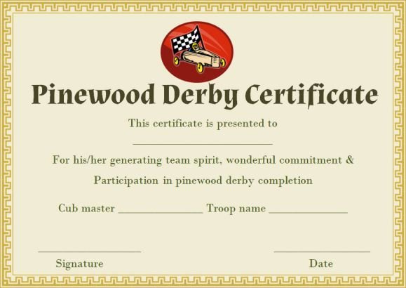 Pinewood Derby Certificate Template Fresh 9 Best Pinewood Derby Certificate Template Images On Pinterest