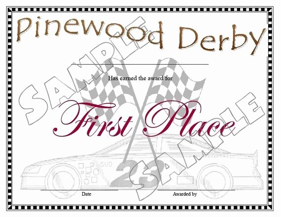 Pinewood Derby Certificate Template Fresh Pinewood Derby Certificates Pdf File