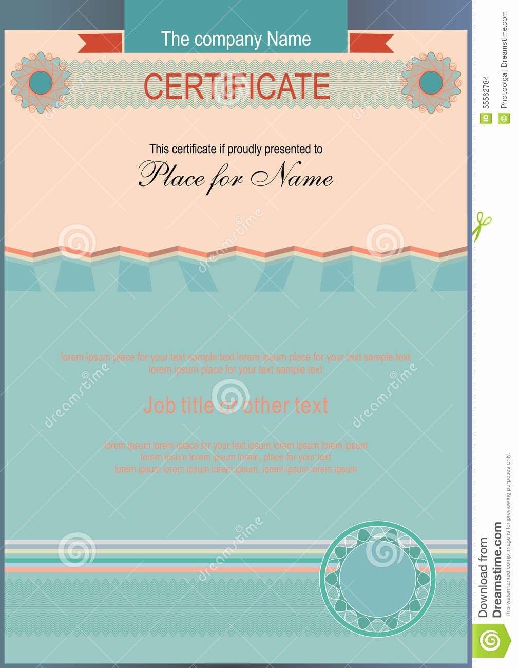 Plank Owner Certificate Template Best Of Ficial Certificate Veritcal Flat Blank Stock