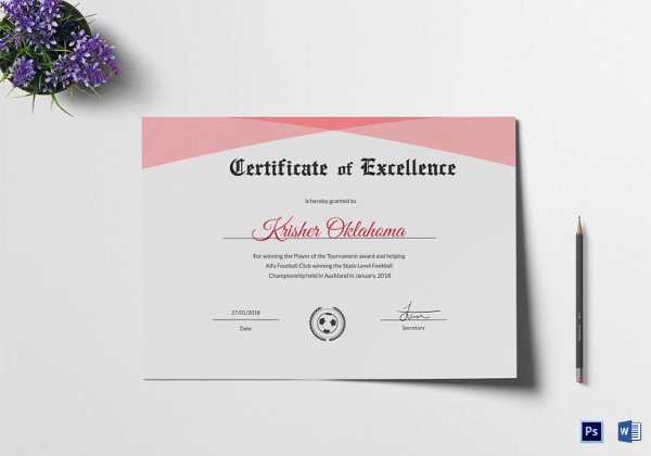Player Of the Game Certificates Elegant 11 Football Certificate Templates Free Word Pdf