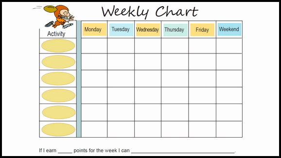 Player Of the Week Template Inspirational Free Weekly Behavior Chart Football Player