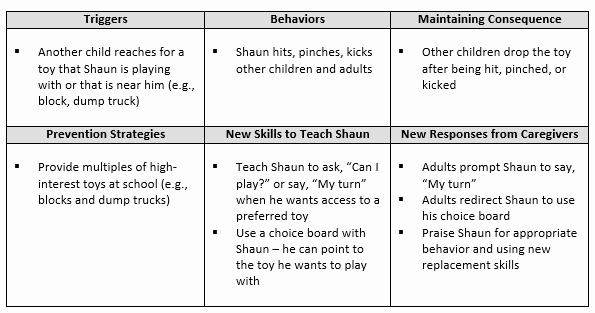3 1 establish and implement a process for providing children with persistent challenging behavior with an assessment based behavior support plan