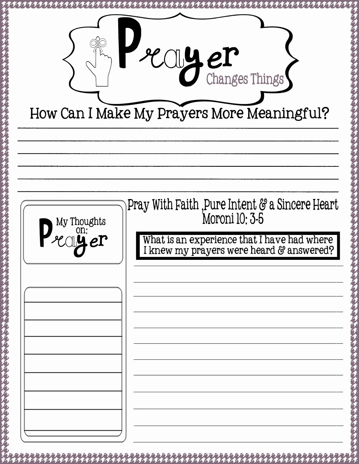 Prayer List Template Pdf Luxury Autumn Bennett Yw Lesson How Can I Make My Prayers More