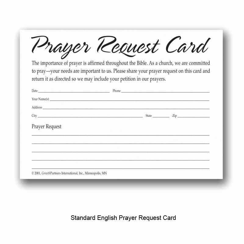 Prayer Request Cards Pdf Elegant Prayer Card Template