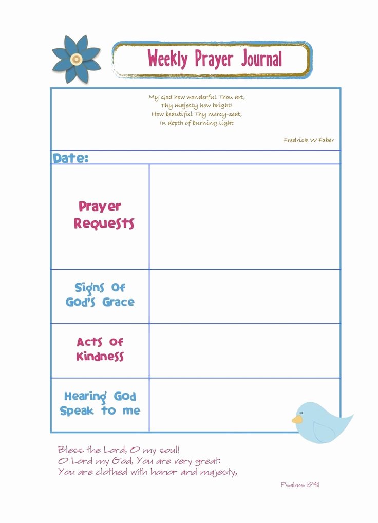 Prayer Request Cards Pdf Fresh Weekly Prayer Request Chart Google Search