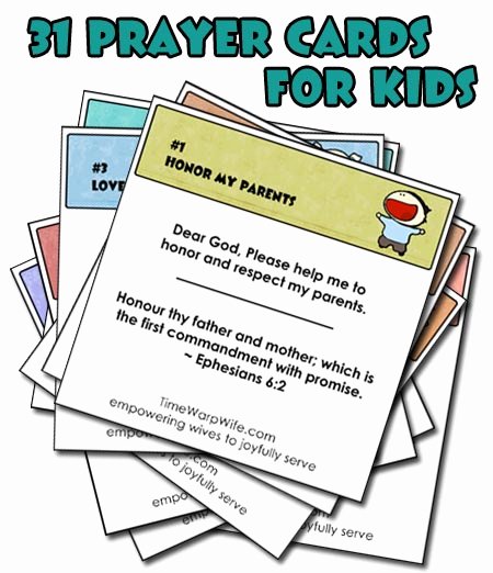 Prayer Request Cards Pdf New Free Printable 31 Prayer Cards for Kids Time Warp Wife