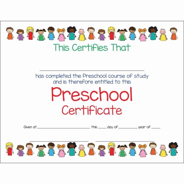Pre Kindergarten Certificate Template Awesome 11 Preschool Certificate Templates Pdf