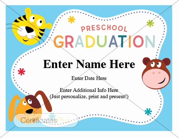 Preschool Certificate Of Completion Best Of Preschool Diploma Kid Certificate Preschool Graduation