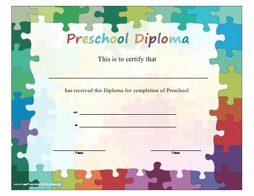 Preschool Certificate Template Free Unique Pinterest • the World’s Catalog Of Ideas