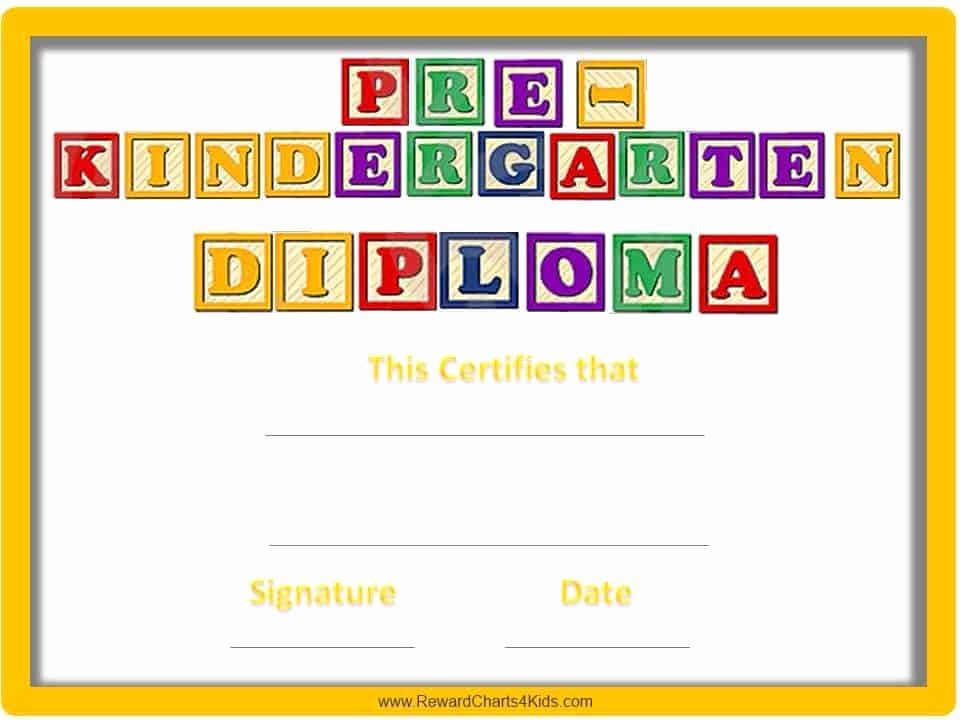 Preschool Diplomas Templates Free New Preschool Certificates