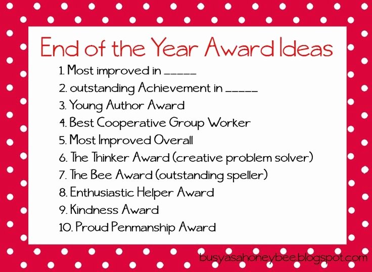 Preschool Graduation Award Ideas Best Of End Of the Year Award Ideas for Teachers Resources too