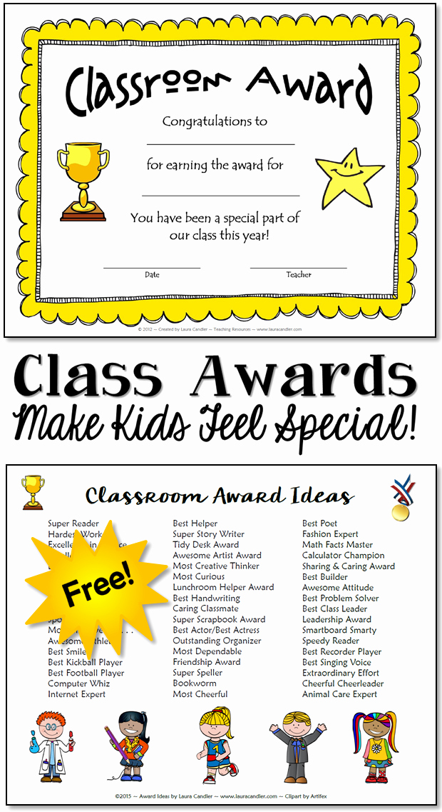 Classroom Award Ideas