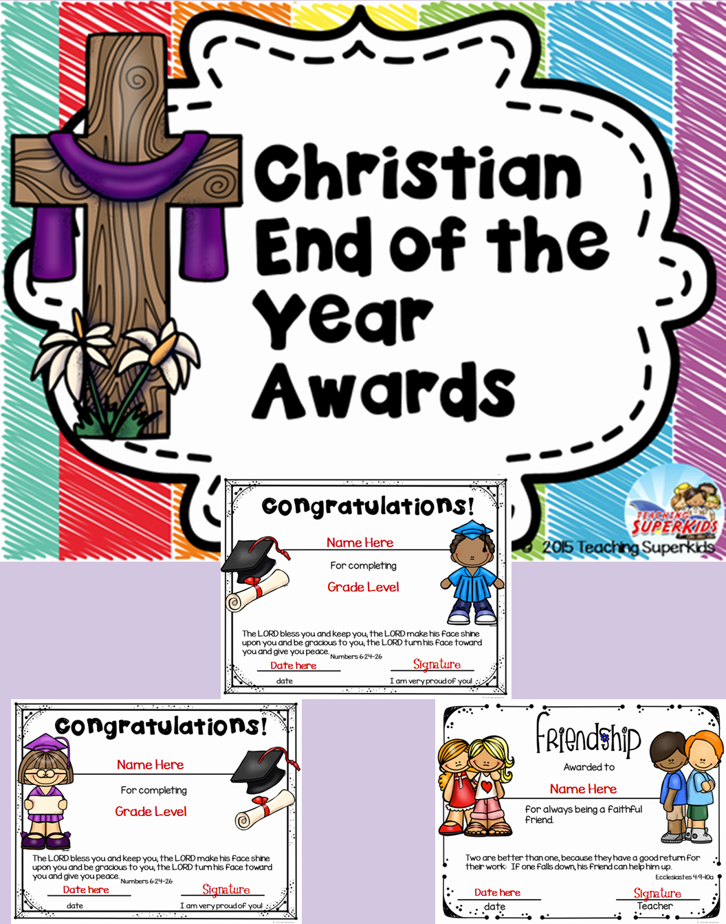 Preschool Graduation Certificate Editable Fresh Christian End Of the Year Awards