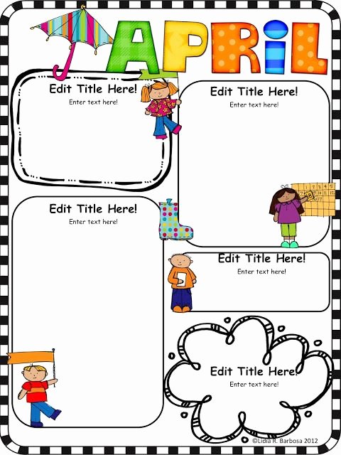 Preschool Newsletter Template Free Elegant Kinder Alphabet the Kissing Hand and Editable Newsletters