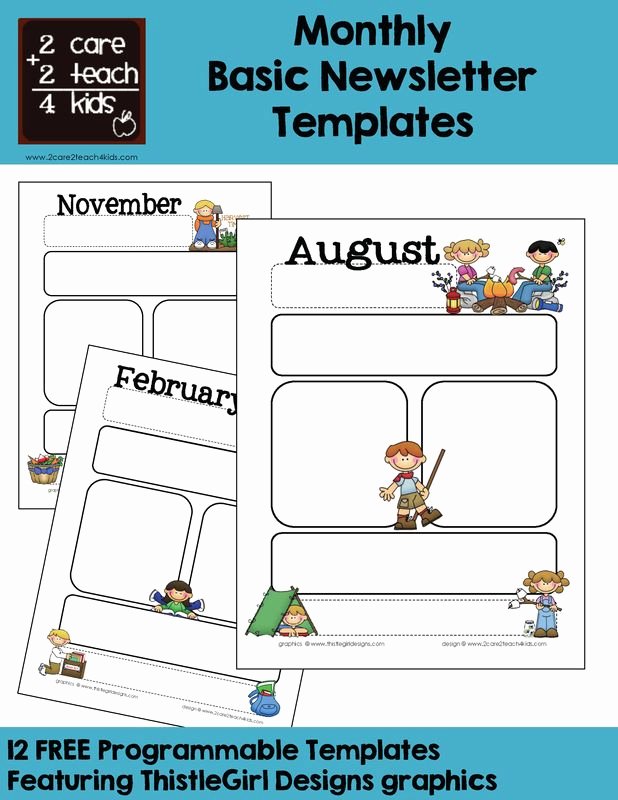 Preschool Weekly Newsletter Templates Beautiful Monthly Templates Calendars Pinterest