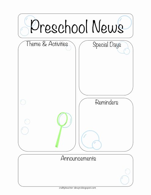 Preschool Weekly Newsletter Templates Lovely Newsletter Templates