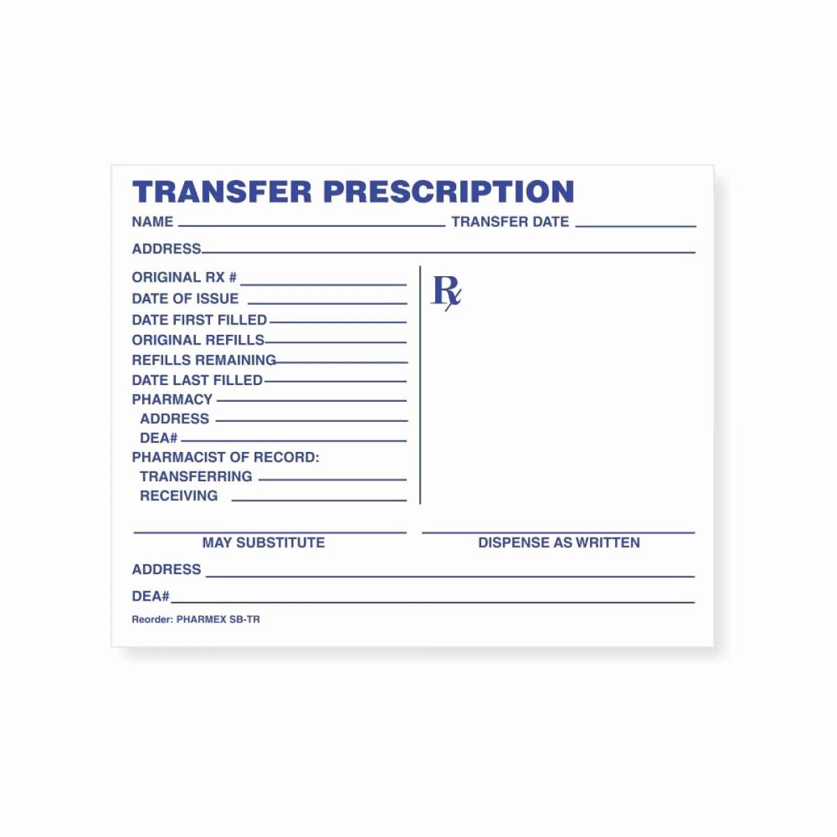 Prescription Pad Template Inspirational Prescription Pad Paper 5&quot; X 4&quot; White 1000 Per Package