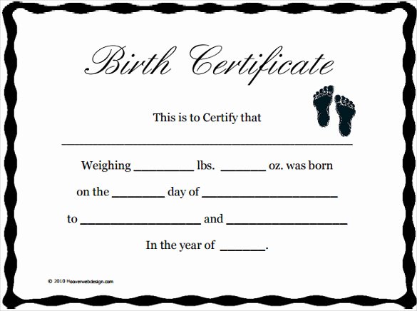 Printable Birth Certificate Template Awesome Birth Certificate Template 38 Word Pdf Psd Ai