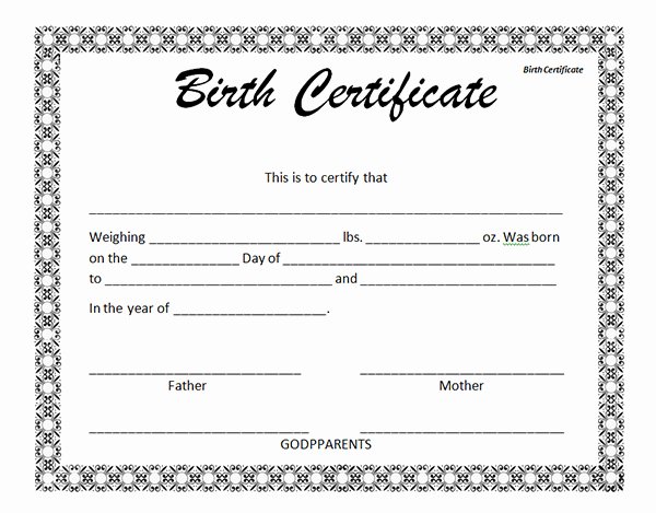 Printable Birth Certificate Template Best Of 13 Free Birth Certificate Templates