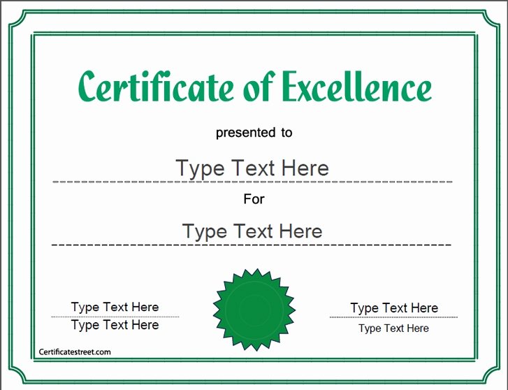 Printable Certificate Of Excellence Unique 40 Best Images About Business Certificates