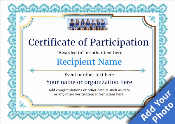 Printable Certificate Of Participation Inspirational Participation Certificate Templates Free Printable Add
